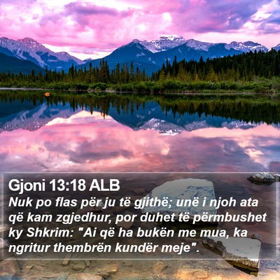 Gjoni 13:18 ALB Bible Verse Image