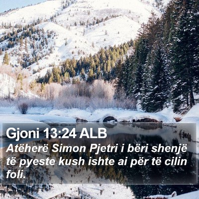 Gjoni 13:24 ALB Bible Verse Image