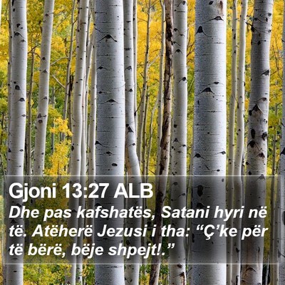 Gjoni 13:27 ALB Bible Verse Image