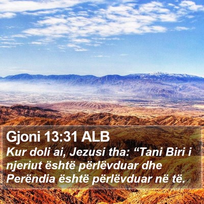 Gjoni 13:31 ALB Bible Verse Image