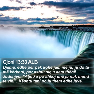 Gjoni 13:33 ALB Bible Verse Image