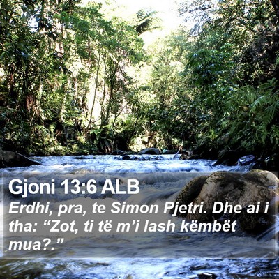 Gjoni 13:6 ALB Bible Verse Image