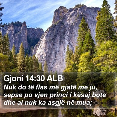 Gjoni 14:30 ALB Bible Verse Image