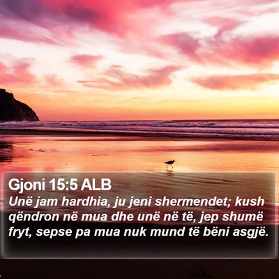 Gjoni 15:5 ALB Bible Verse Image
