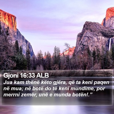 Gjoni 16:33 ALB Bible Verse Image