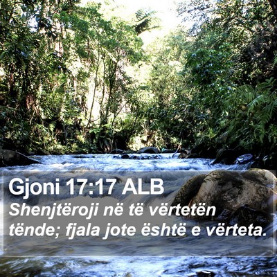 Gjoni 17:17 ALB Bible Verse Image
