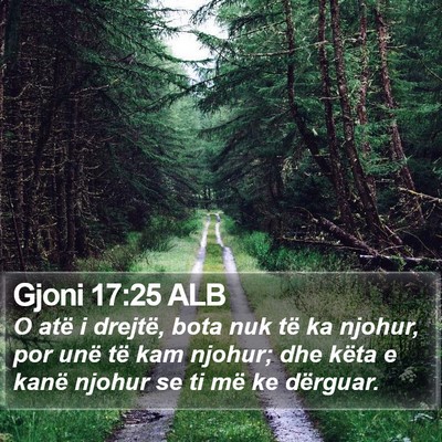 Gjoni 17:25 ALB Bible Verse Image