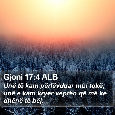 Gjoni 17:4 ALB Bible Verse Image