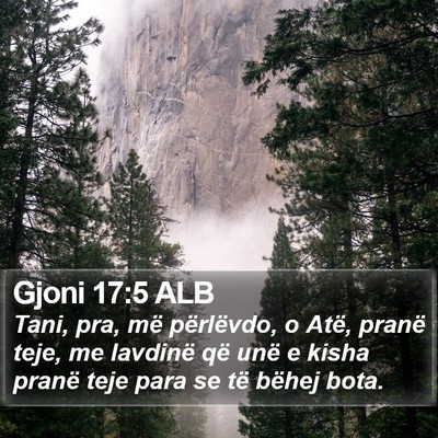 Gjoni 17:5 ALB Bible Verse Image