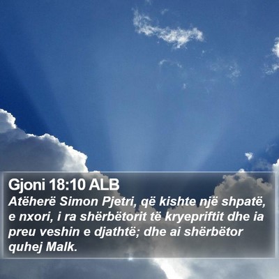 Gjoni 18:10 ALB Bible Verse Image