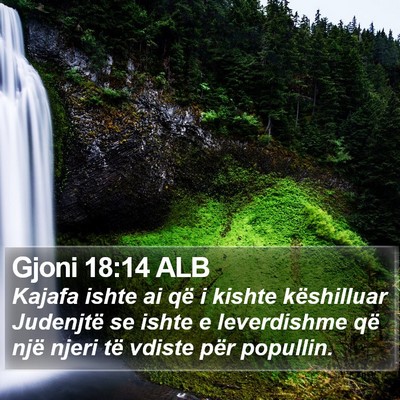 Gjoni 18:14 ALB Bible Verse Image