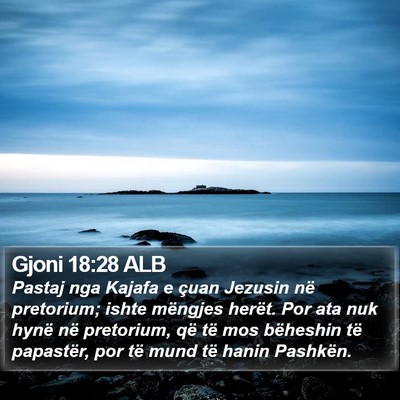 Gjoni 18:28 ALB Bible Verse Image