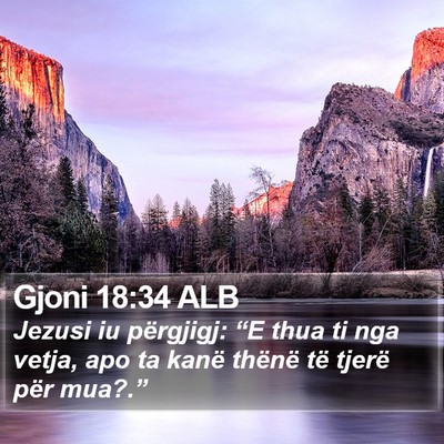 Gjoni 18:34 ALB Bible Verse Image