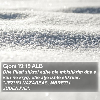 Gjoni 19:19 ALB Bible Verse Image