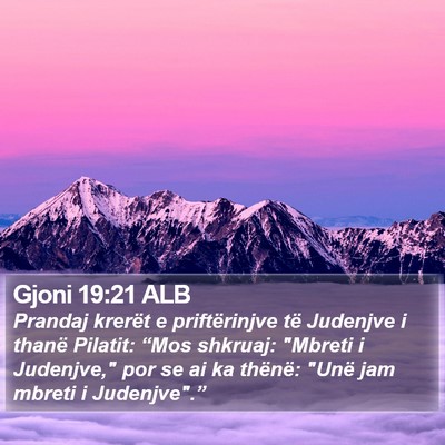 Gjoni 19:21 ALB Bible Verse Image