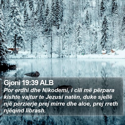 Gjoni 19:39 ALB Bible Verse Image