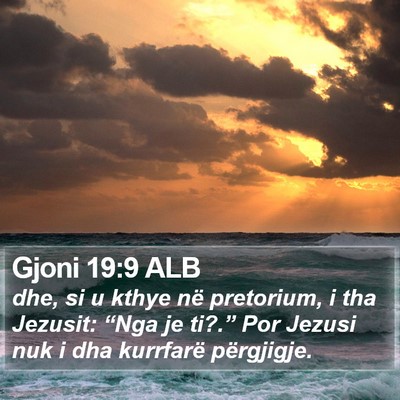 Gjoni 19:9 ALB Bible Verse Image