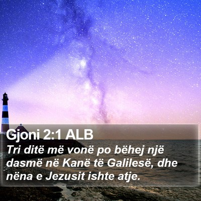 Gjoni 2:1 ALB Bible Verse Image