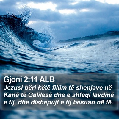 Gjoni 2:11 ALB Bible Verse Image