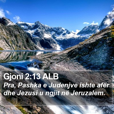 Gjoni 2:13 ALB Bible Verse Image