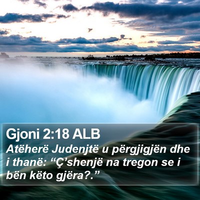 Gjoni 2:18 ALB Bible Verse Image