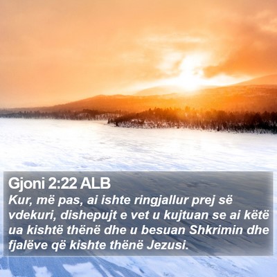 Gjoni 2:22 ALB Bible Verse Image