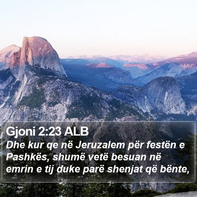 Gjoni 2:23 ALB Bible Verse Image