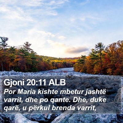 Gjoni 20:11 ALB Bible Verse Image