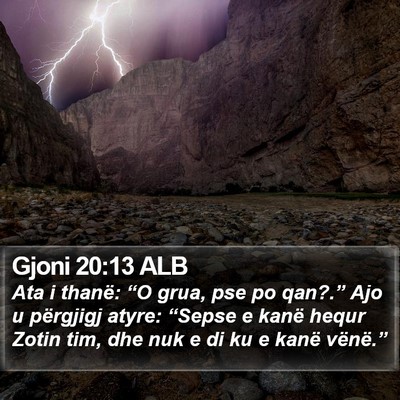 Gjoni 20:13 ALB Bible Verse Image