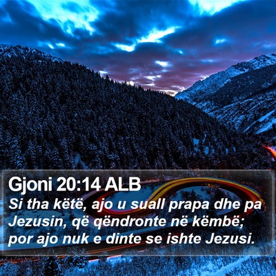 Gjoni 20:14 ALB Bible Verse Image