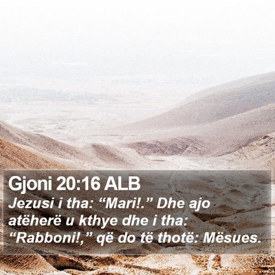 Gjoni 20:16 ALB Bible Verse Image