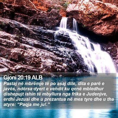 Gjoni 20:19 ALB Bible Verse Image