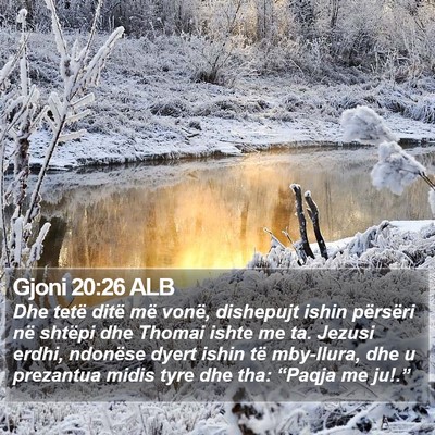 Gjoni 20:26 ALB Bible Verse Image