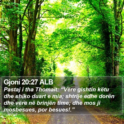 Gjoni 20:27 ALB Bible Verse Image