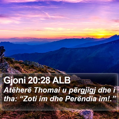 Gjoni 20:28 ALB Bible Verse Image