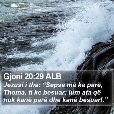 Gjoni 20:29 ALB Bible Verse Image