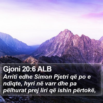 Gjoni 20:6 ALB Bible Verse Image
