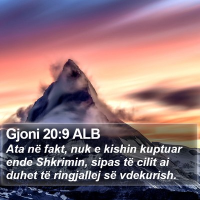 Gjoni 20:9 ALB Bible Verse Image