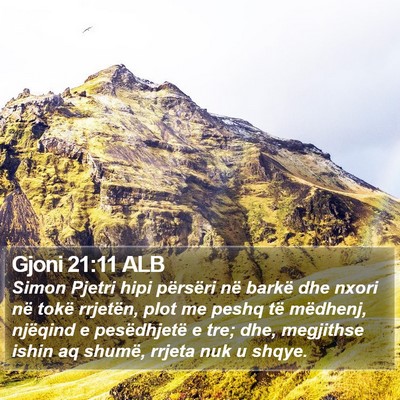 Gjoni 21:11 ALB Bible Verse Image