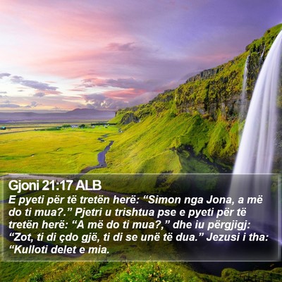Gjoni 21:17 ALB Bible Verse Image