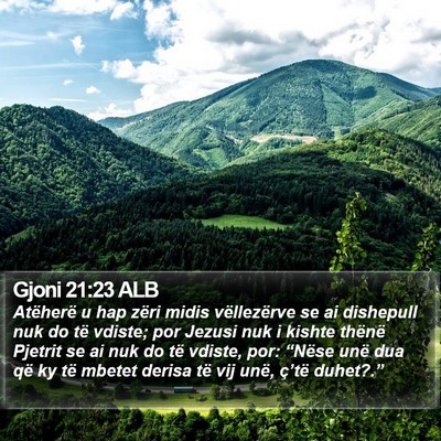 Gjoni 21:23 ALB Bible Verse Image