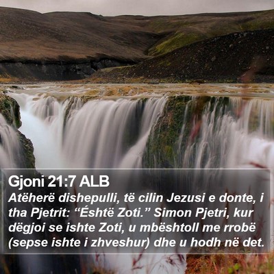 Gjoni 21:7 ALB Bible Verse Image