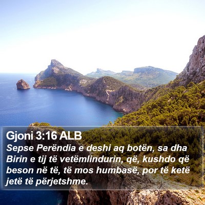 Gjoni 3:16 ALB Bible Verse Image