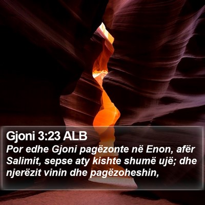 Gjoni 3:23 ALB Bible Verse Image