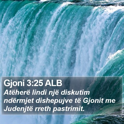Gjoni 3:25 ALB Bible Verse Image