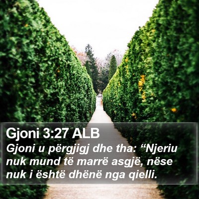 Gjoni 3:27 ALB Bible Verse Image