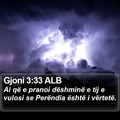 Gjoni 3:33 ALB Bible Verse Image