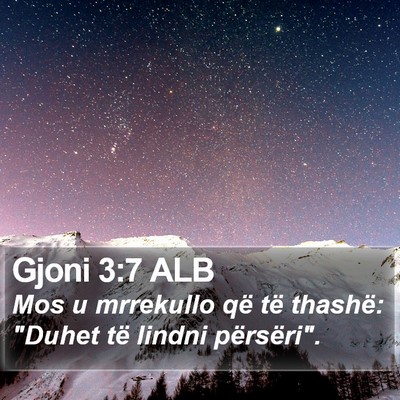 Gjoni 3:7 ALB Bible Verse Image