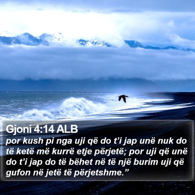 Gjoni 4:14 ALB Bible Verse Image