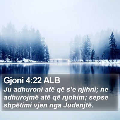 Gjoni 4:22 ALB Bible Verse Image